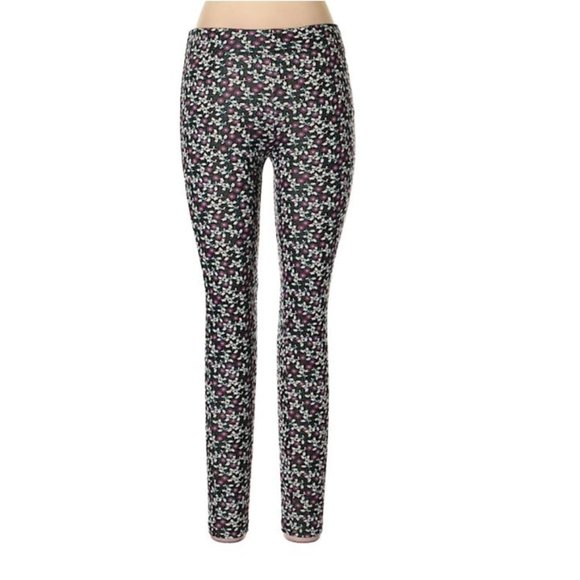 GORGEOUS Bethany Mota Black Floral Leggings Size Medium - Picture 1 of 10